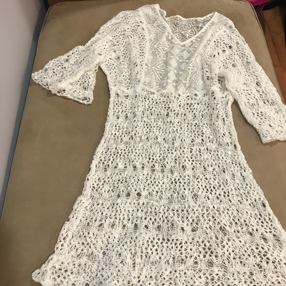White Swimsuit Coverup